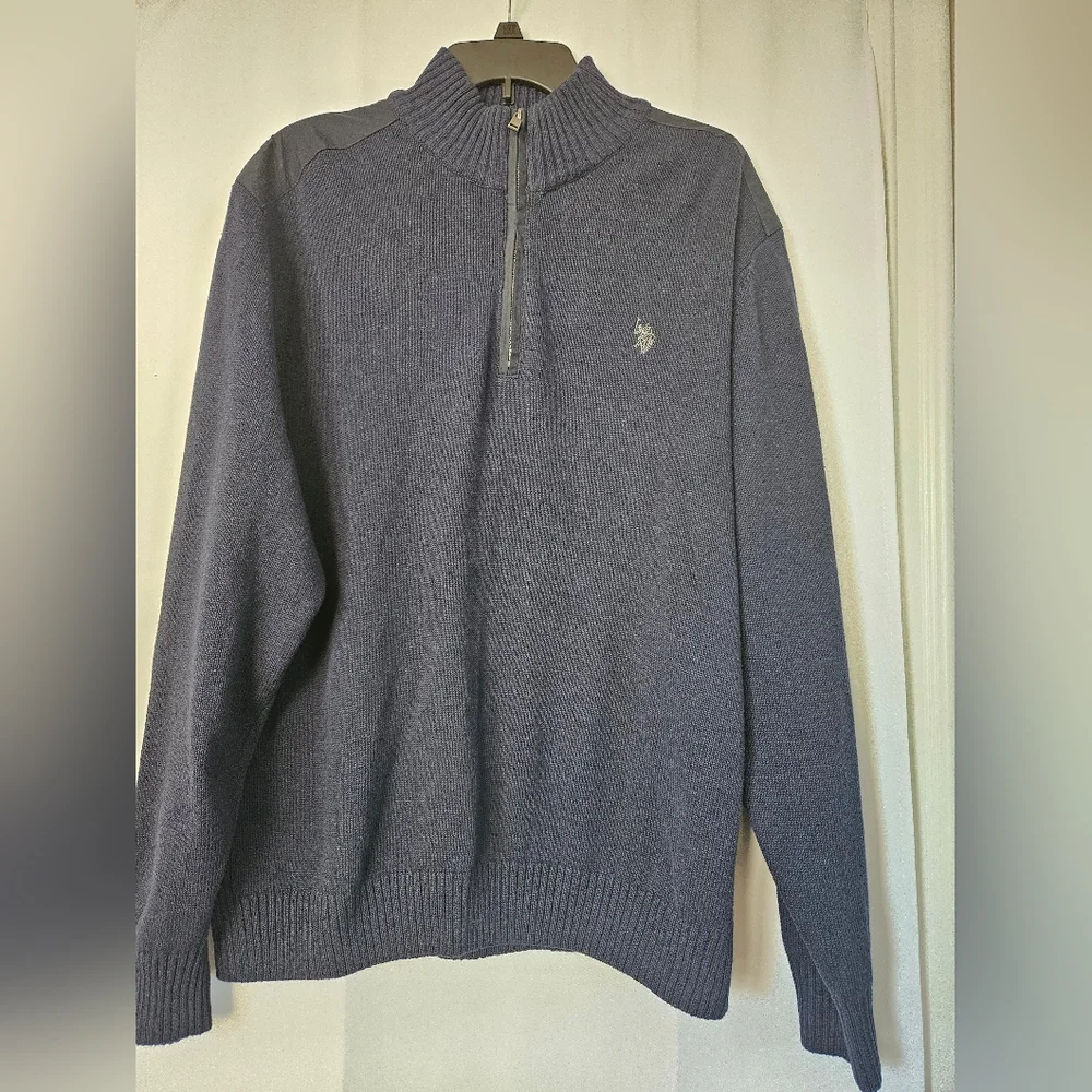 US Polo Association quarter zip pullover navy sweater size‎ XL